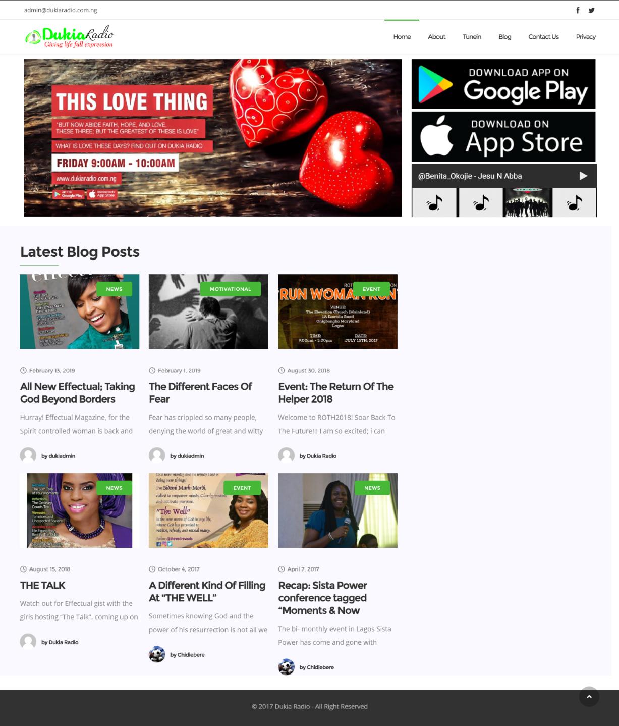 Dukia Radio Website Before Ogenna Odebeatu