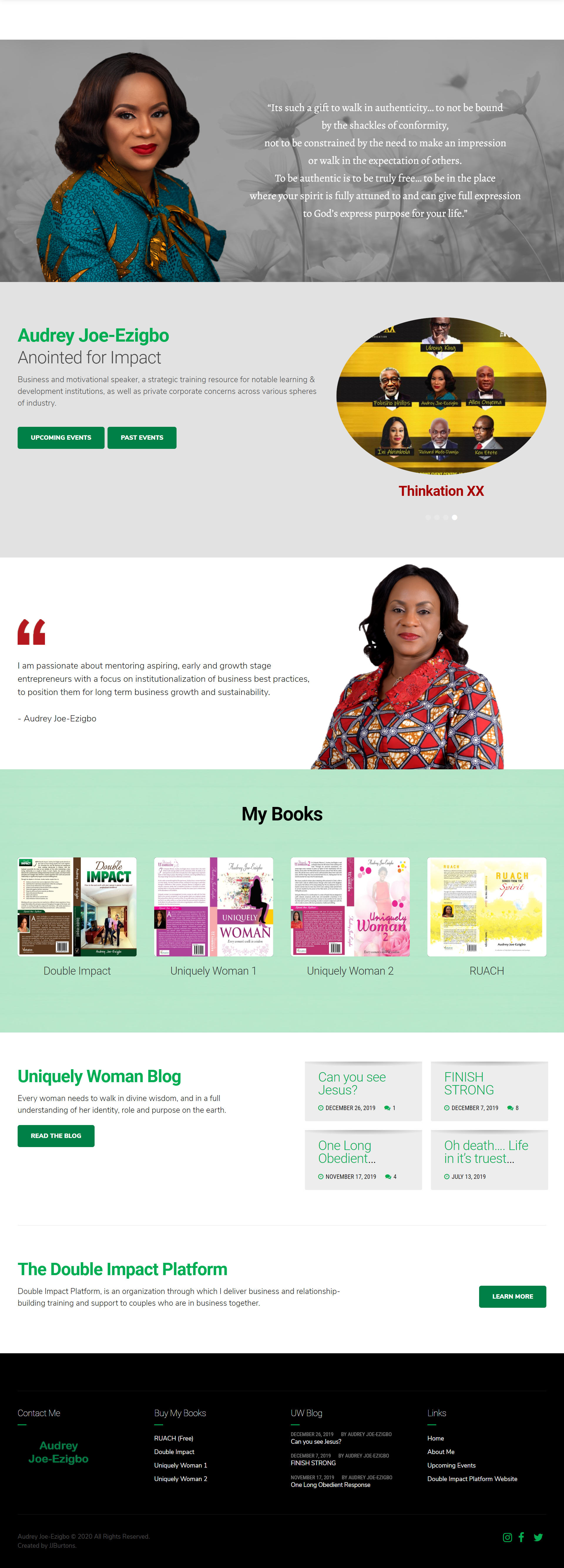 Ogenna Odebeatu Designed AJE website