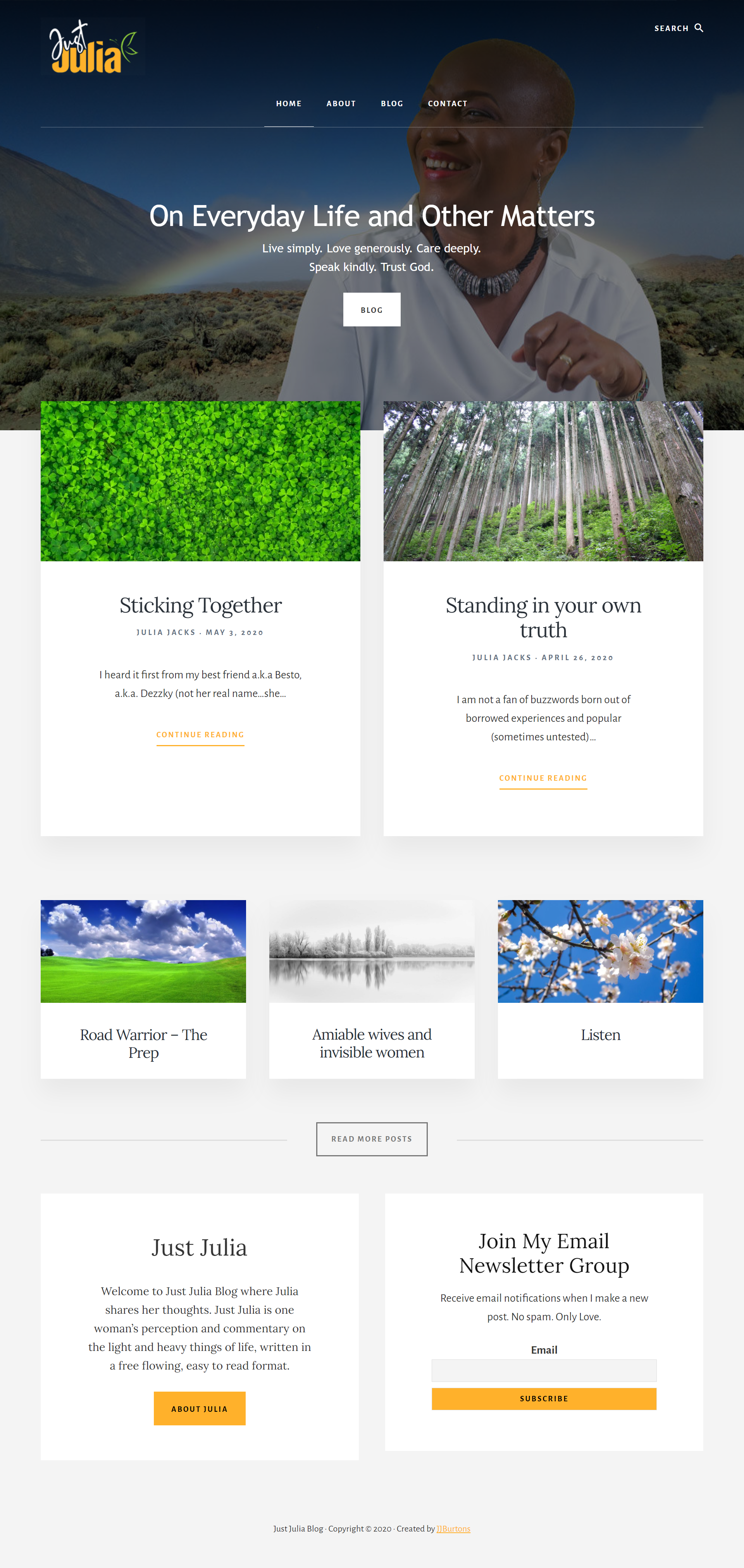 Ogenna Odebeatu Designed Just Julia website Featured Image