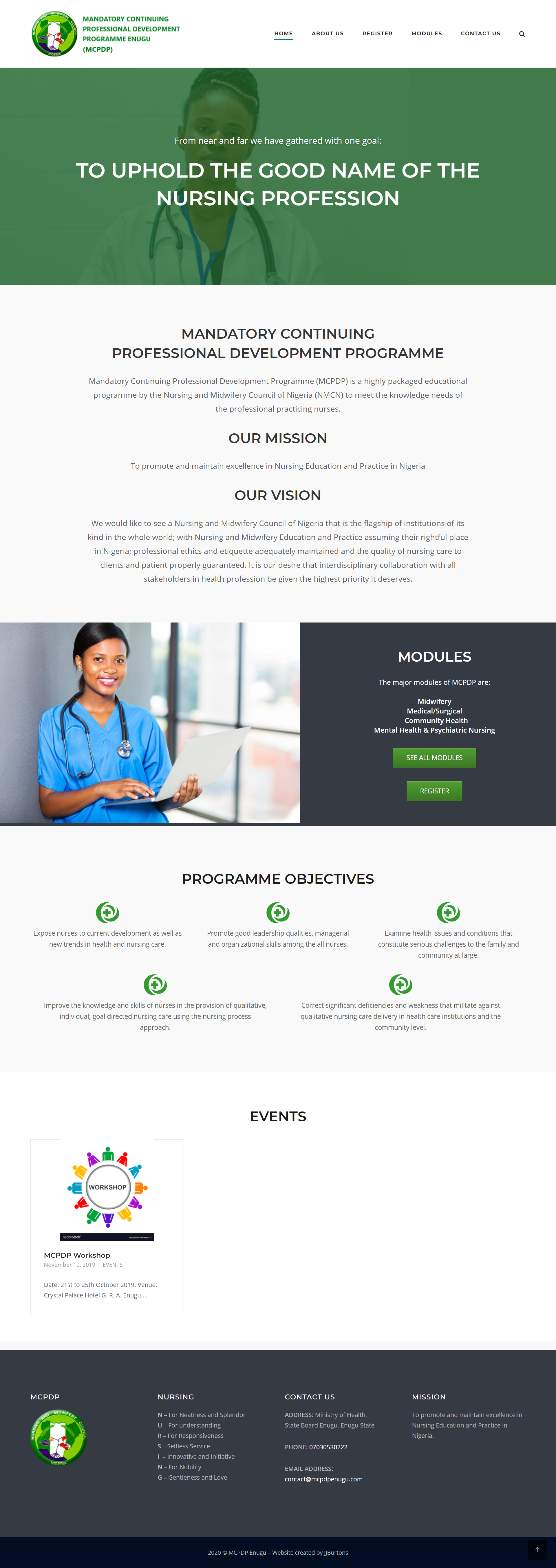 Ogenna Odebeatu Designed MCPDP website