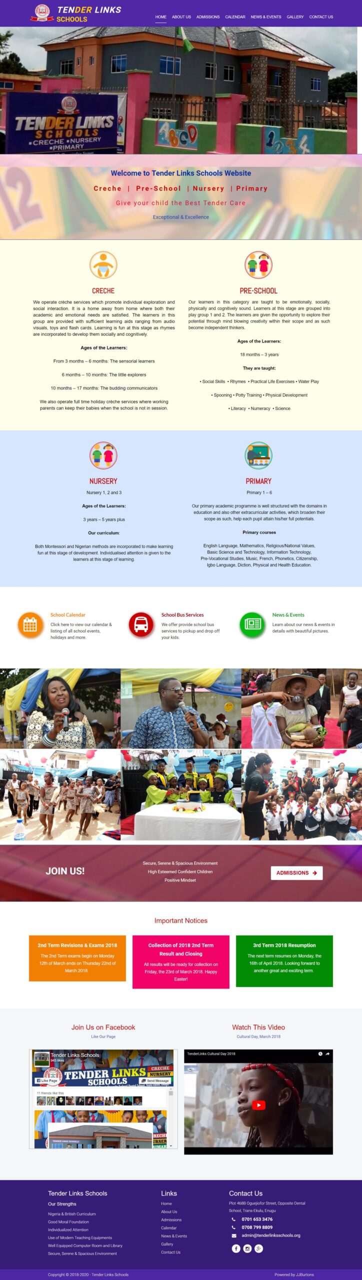 Ogenna Odebeatu Designed Tender Links website