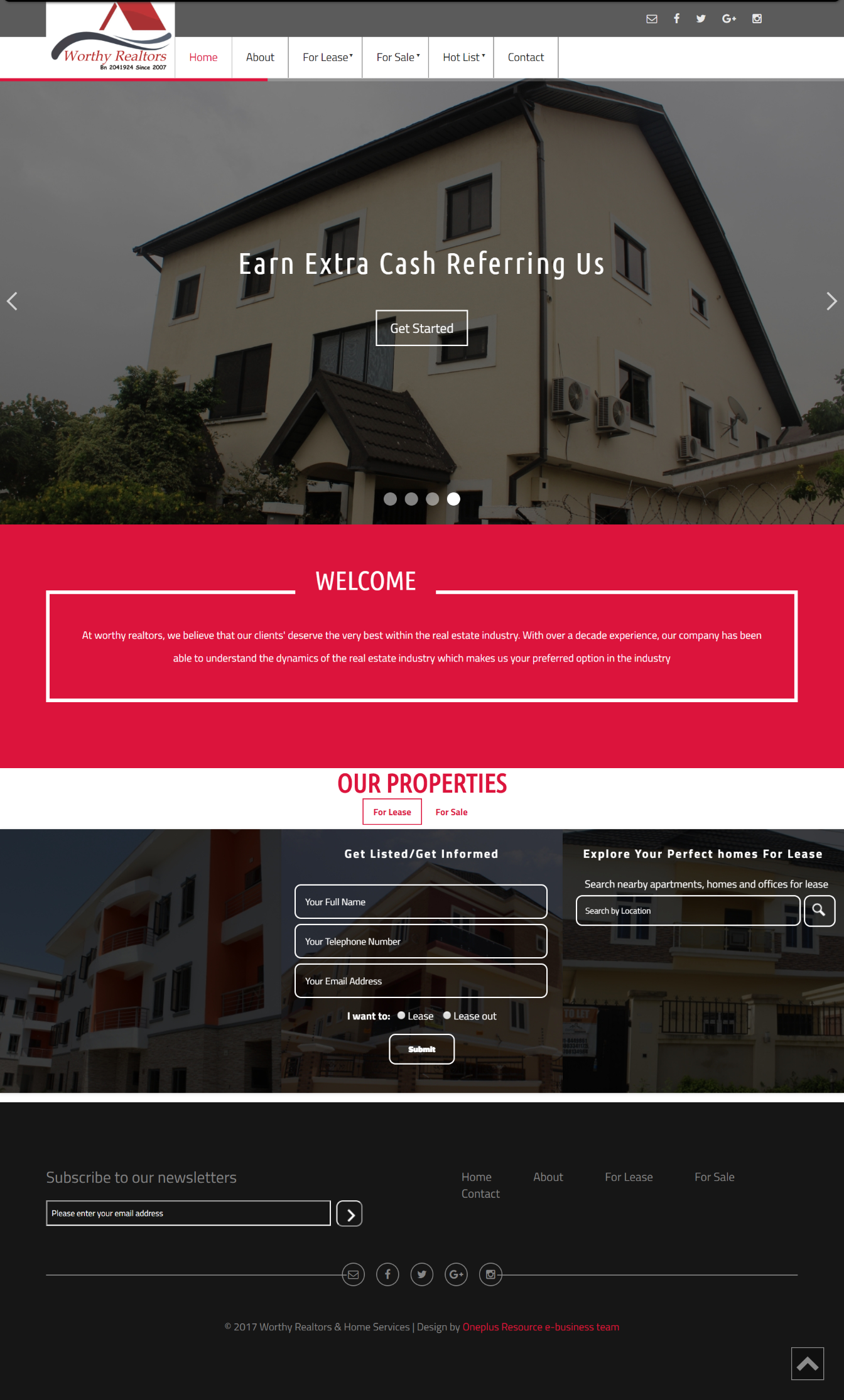 Worthy Realtors Website - Before