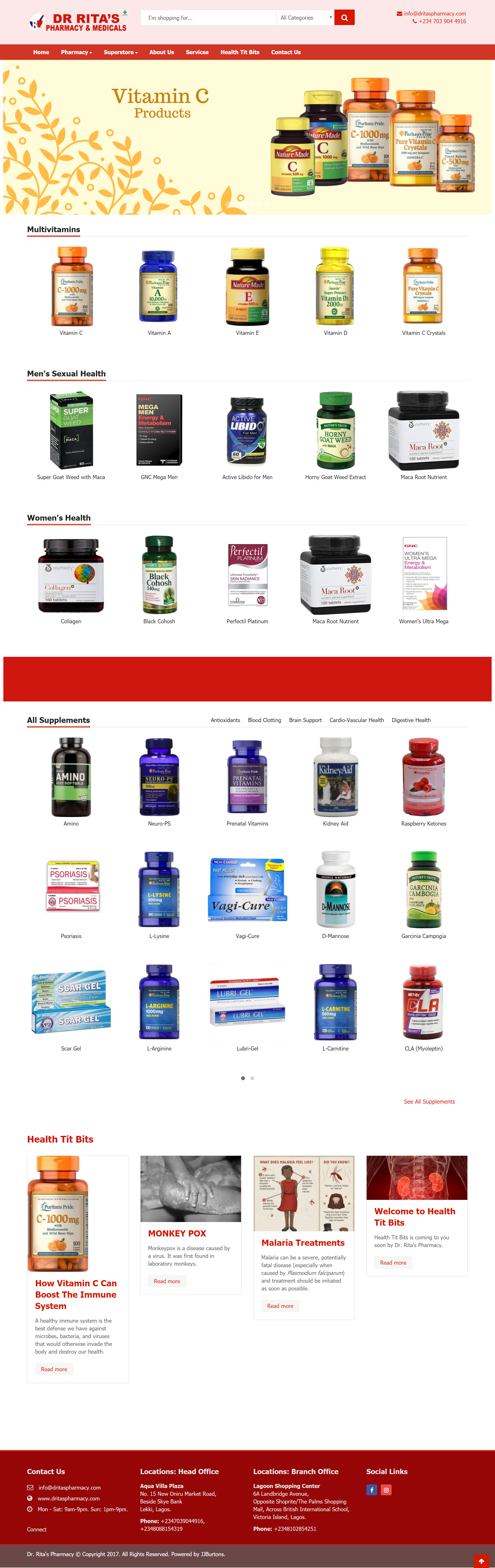 Ogenna Odebeatu Designed Dr Rita's website